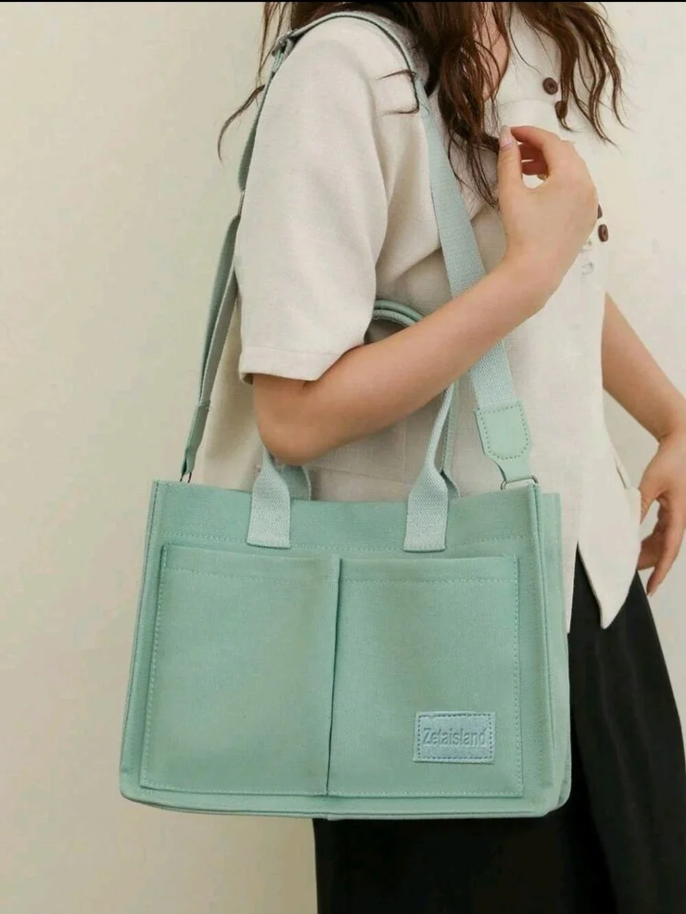 Women's Tote Bag - Green FIRM PRICE